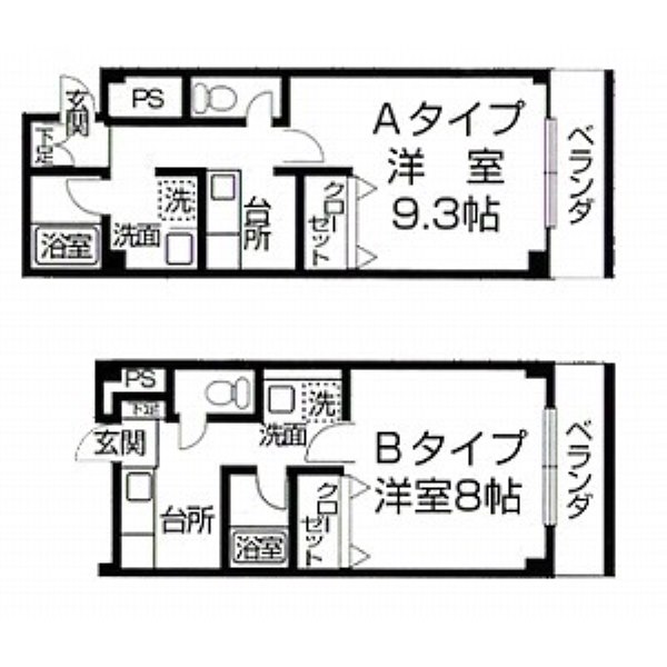 ツインボックス間取り図