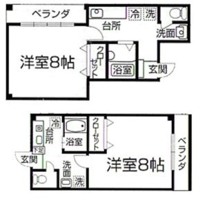 メゾンルミエールⅡ間取図
